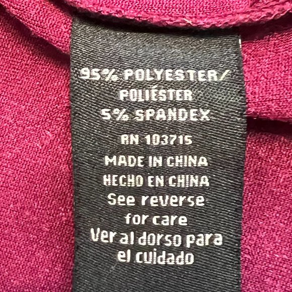 Zac & Rachel Women's Top Pink Velvet 3/4 Ruffle Sleeve Blouse Size PXL - Picture 5 of 8